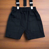 Crossing Arrows Bow Tie Shirt Shorts Suspender Set Baby Boy Toddler Boy Dress